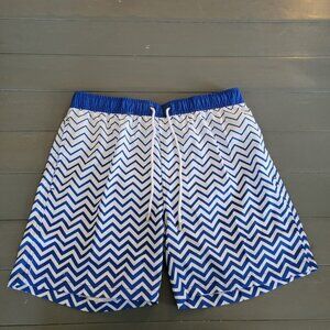 NWT Frank Australia Men's Navy Zig Ocean Swim Board Shorts Size Large